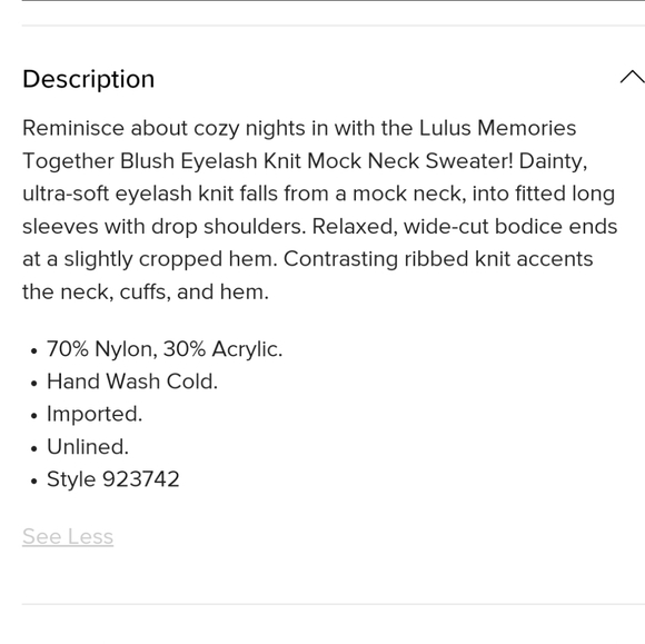 Lulus Memories Together Blush Eyelash Knit Mock Neck Sweater - Picture 5 of 5